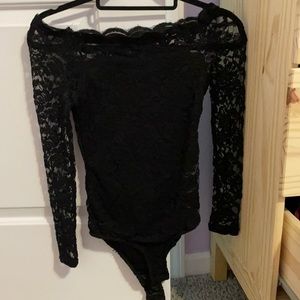 Lace black bodysuit